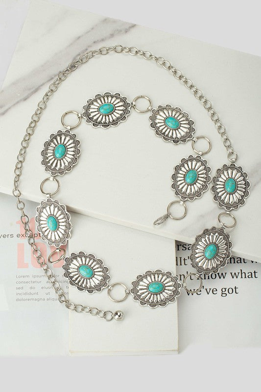 Turquoise Concho Belt