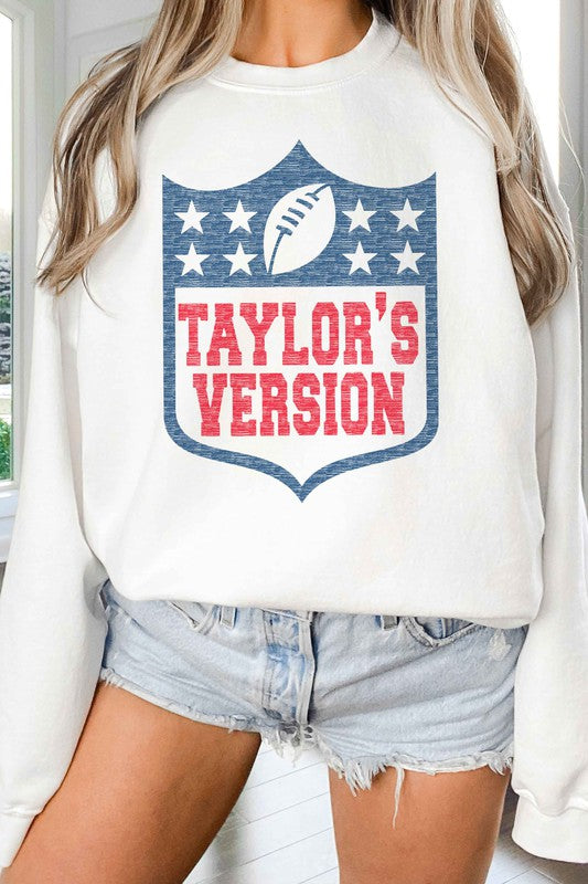 Taylors Version Football Graphic Crewneck Sweatshirt