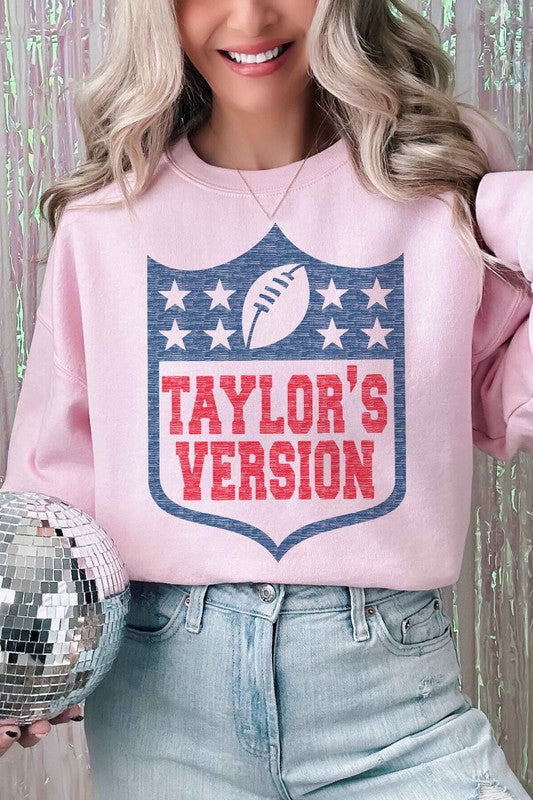 Taylors Version Football Graphic Crewneck Sweatshirt