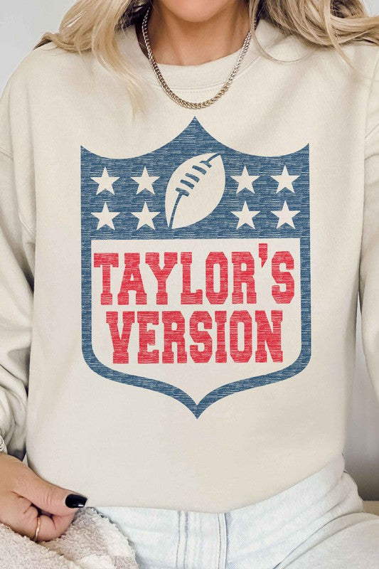 Taylors Version Football Graphic Crewneck Sweatshirt