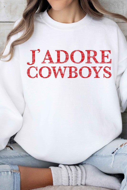 J'adore Cowboys Graphic Crewneck