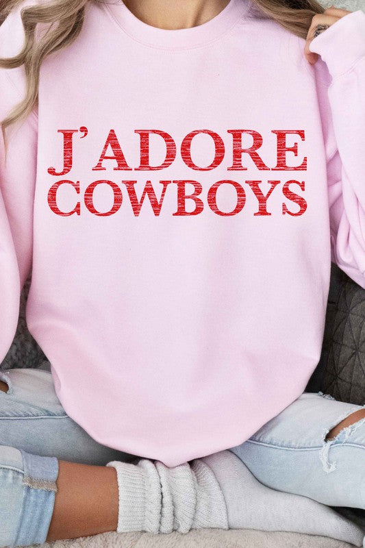 J'adore Cowboys Graphic Crewneck