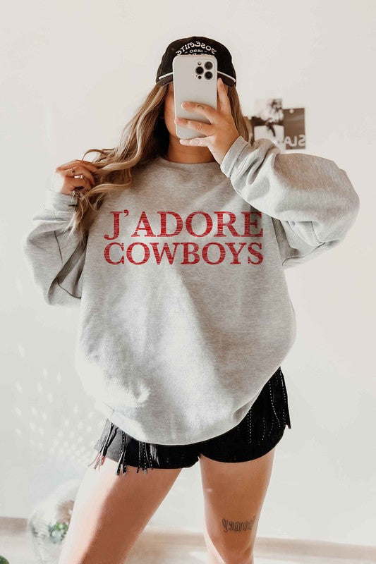 J'adore Cowboys Graphic Crewneck