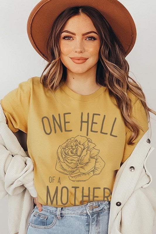 Rose One Hell Of A Mother Graphic T Shirts