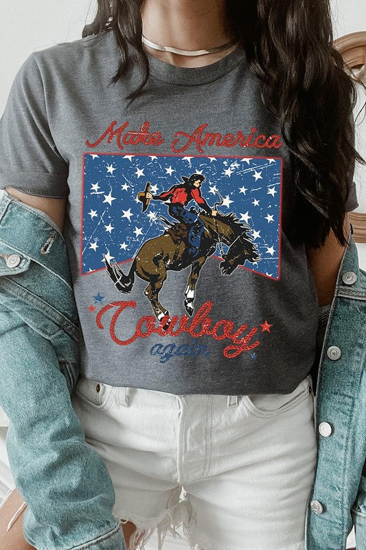 Make America Cowboy Again Graphic T Shirts