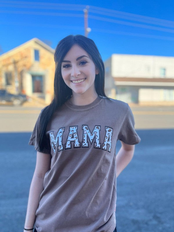 Brown Leopard Mama Tee