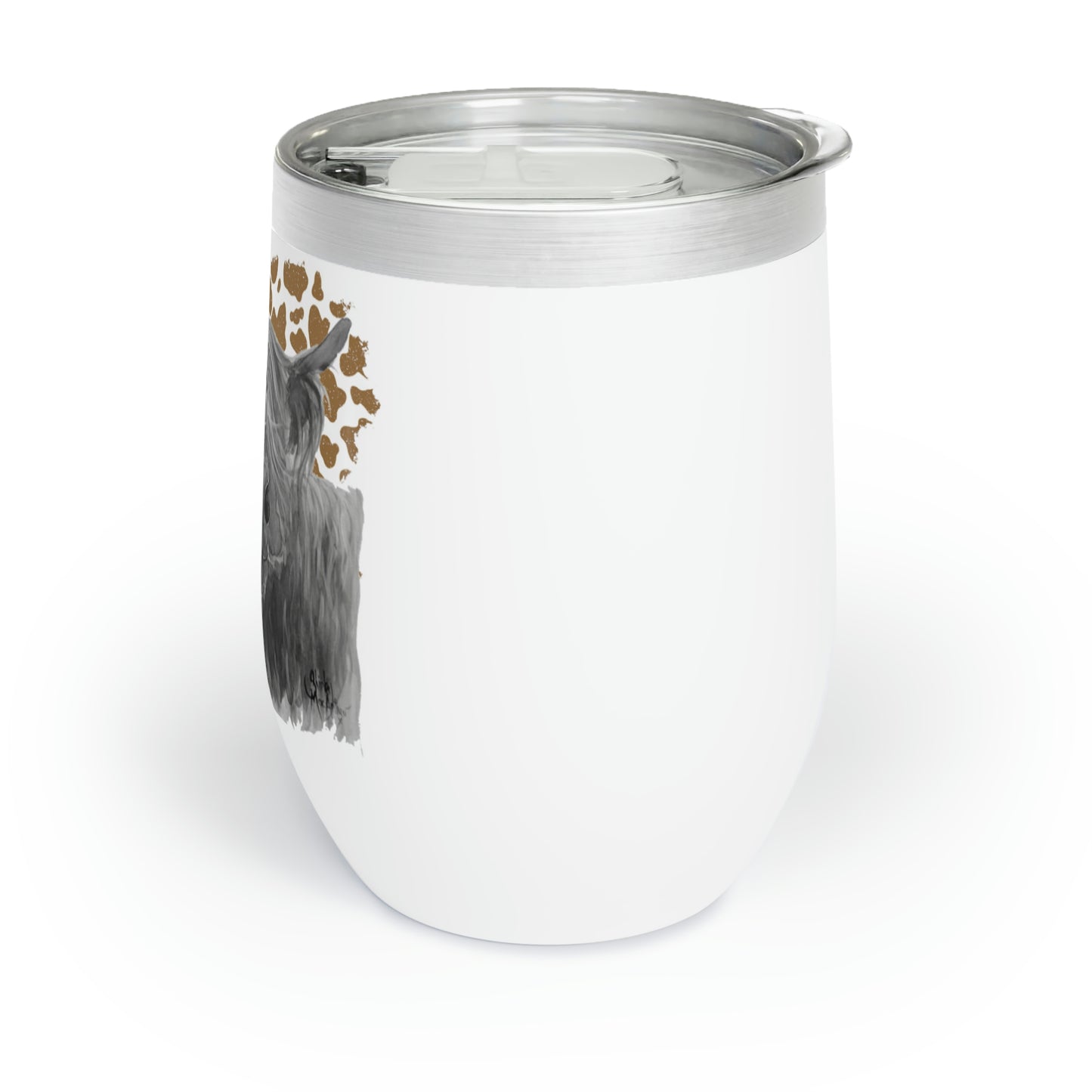 Highland Cow Print Wine Tumbler