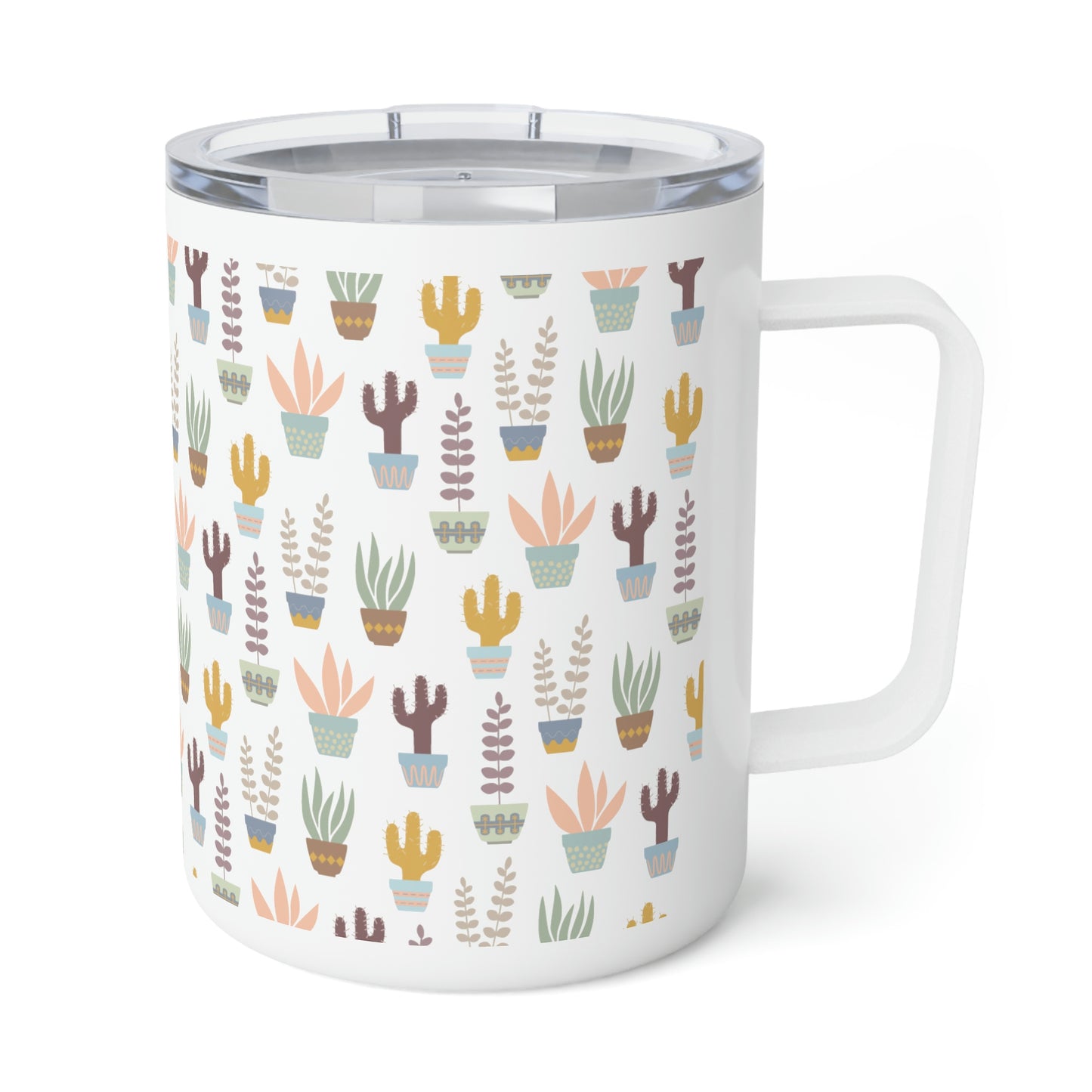 Cactus Print Insulated Coffee Mug, 10oz